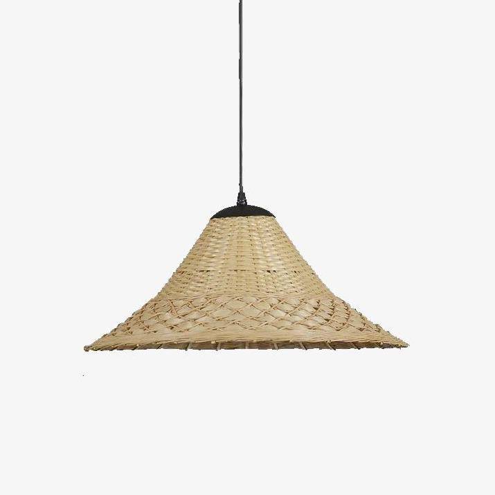 pendant light rustic LED with lampshade rattan