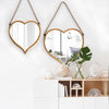 Miroir mural suspendu en forme de coeur Alloy