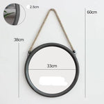 Miroir mural suspendu en forme de coeur Alloy