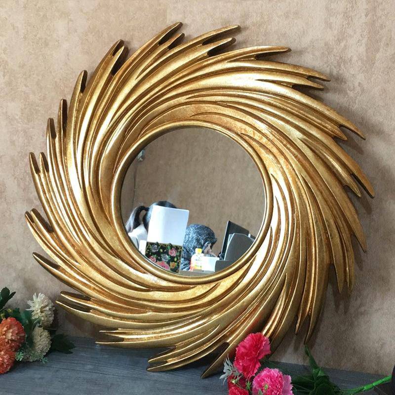 Round decorative wall mirror sunburst Comb