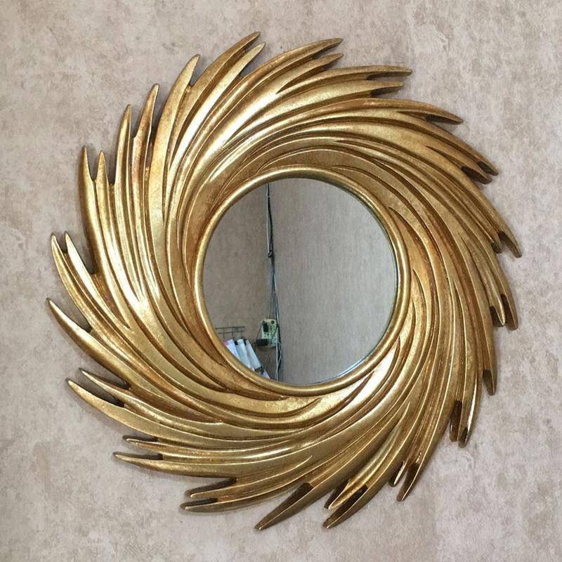 Round decorative wall mirror sunburst Comb