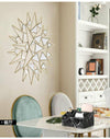 Grand miroir mural design à triangles 3D