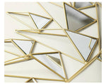 Grand miroir mural design à triangles 3D