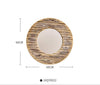 Miroir mural décoratif rond en bois effet plancher
