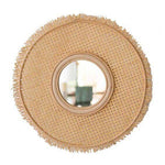 Miroir mural rond en rotin Literature