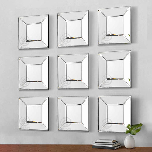 Miroir mural carré design 3D Creative - vue 3 sur 5