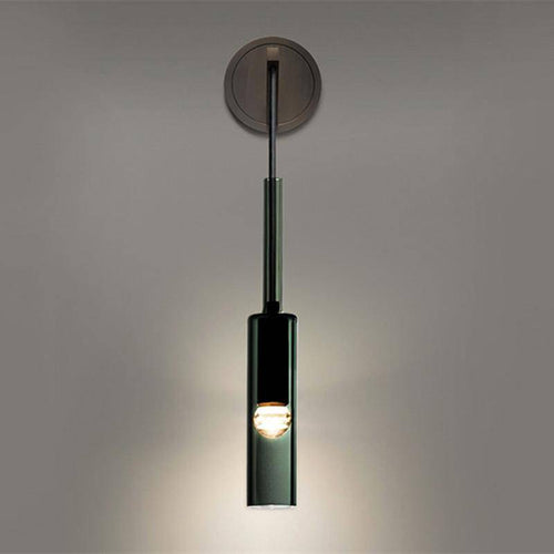 Applique design avec lampe cylindrique en verre fumé suspendue Loft - vue 5 sur 11