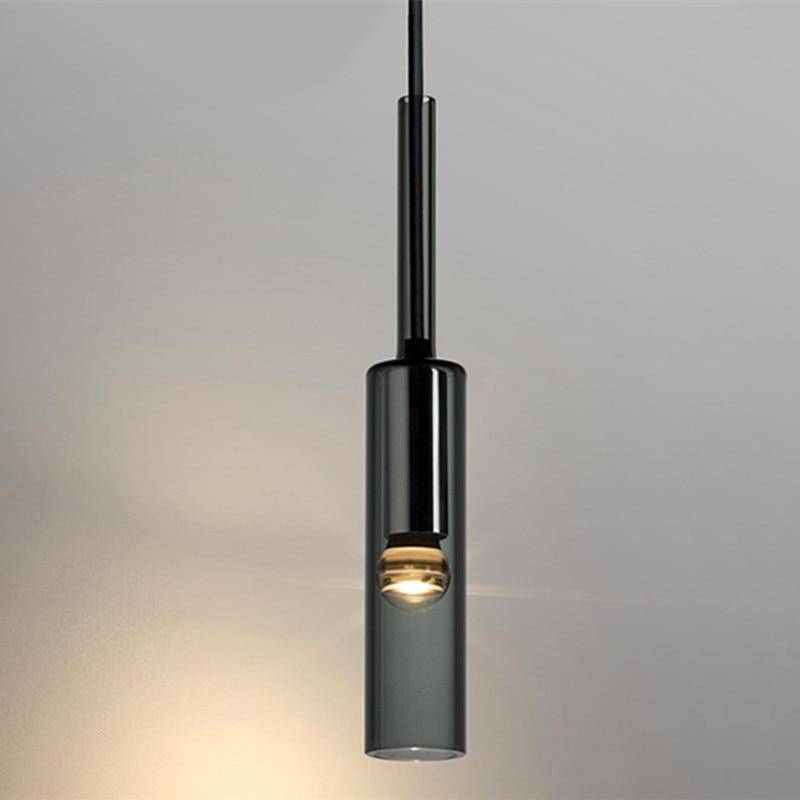 wall lamp design with smoked glass cylinder lamp Loft