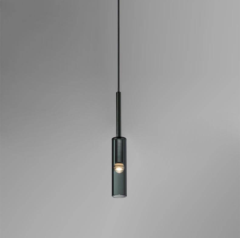 wall lamp design with smoked glass cylinder lamp Loft