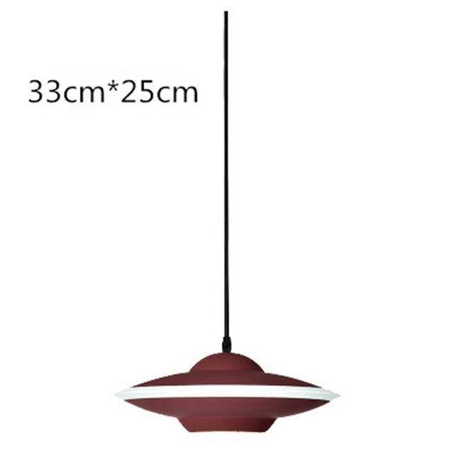 pendant light LED colored flying saucer