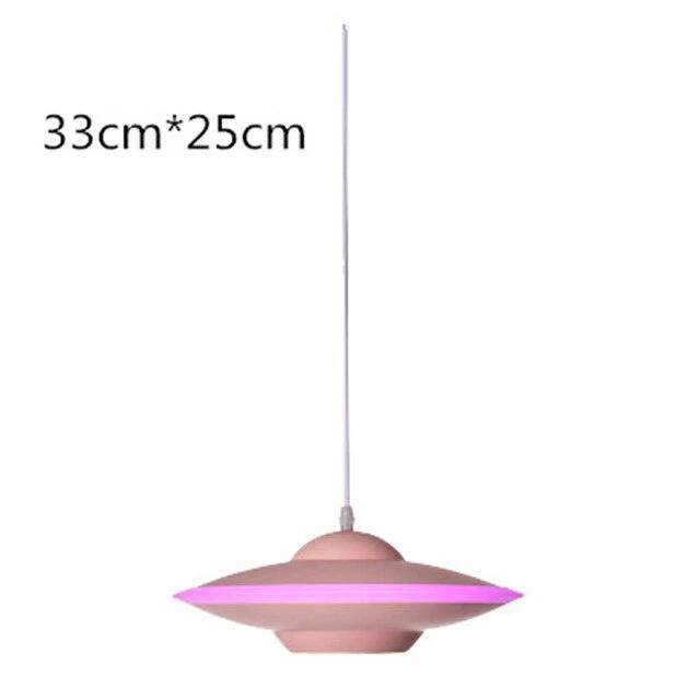 pendant light LED colored flying saucer