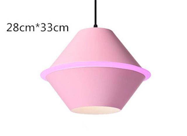 pendant light LED colored flying saucer