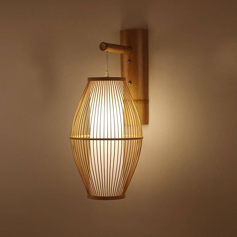 wall lamp hanging bamboo Japanese style Tea