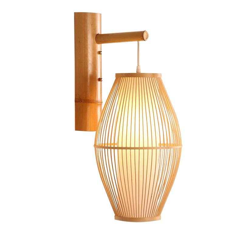 wall lamp hanging bamboo Japanese style Tea