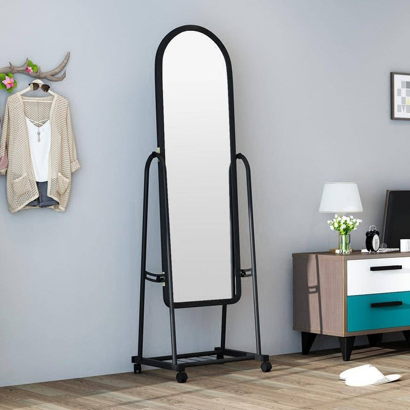 Standing mirror with castors Dressing room