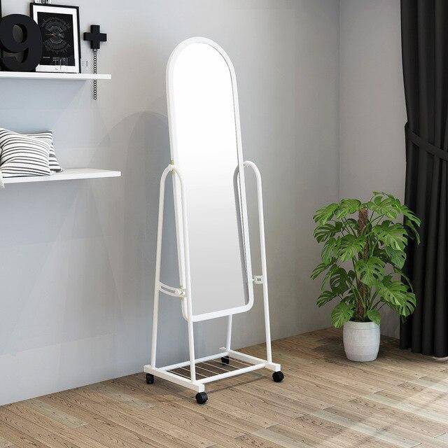 Standing mirror with castors Dressing room