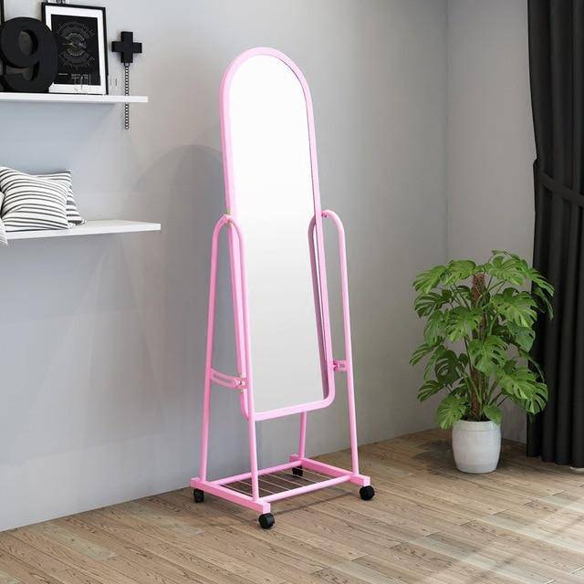 Standing mirror with castors Dressing room