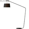 Lampadaire design noir avec abat-jour en tissu Creative
