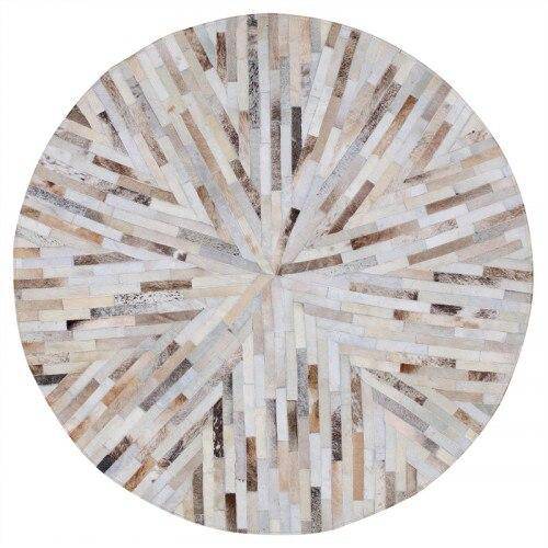 Modern round rug with geometric shapes Skin