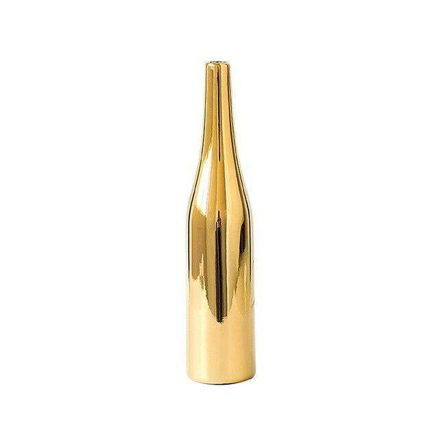 Vase moderne en métal doré C