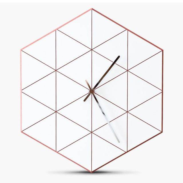 Reloj de pared design hexagonal con triángulos Personalidad