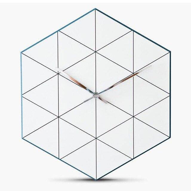 Reloj de pared design hexagonal con triángulos Personalidad