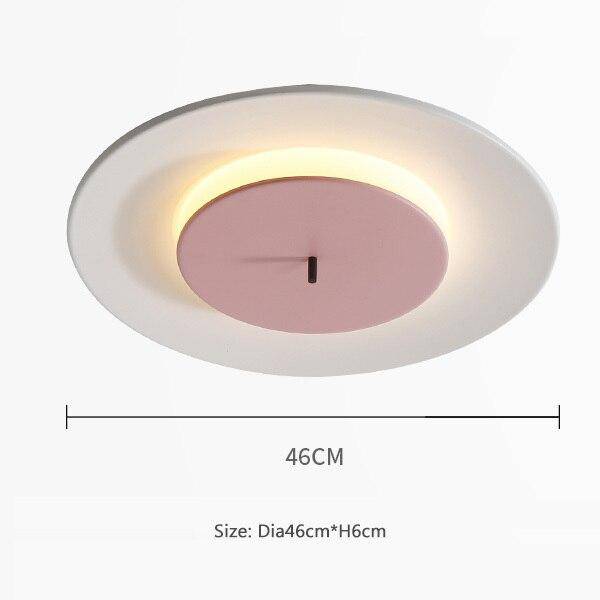 Design LED ceiling lamp with coloured aluminium disc Macaron