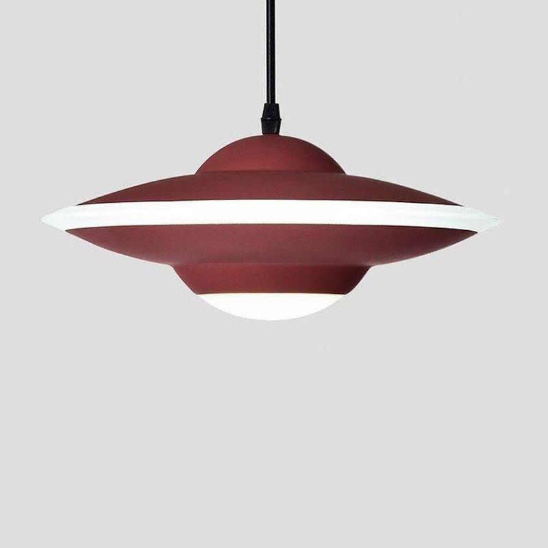 Suspension design LED avec abat-jour soucoupe métal Industriel