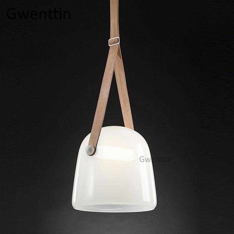 pendant light LED design with lampshade crystal and retro rope Home