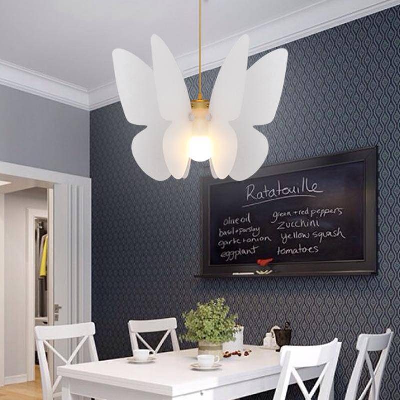 Suspension design LED blanche style Butterfly - vue 4 sur 3