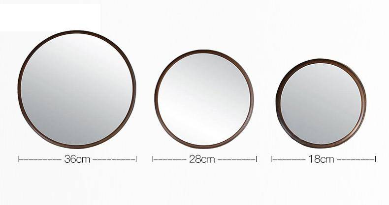 Miroir mural rond en bois (plusieurs tailles) - vue 4 sur 6