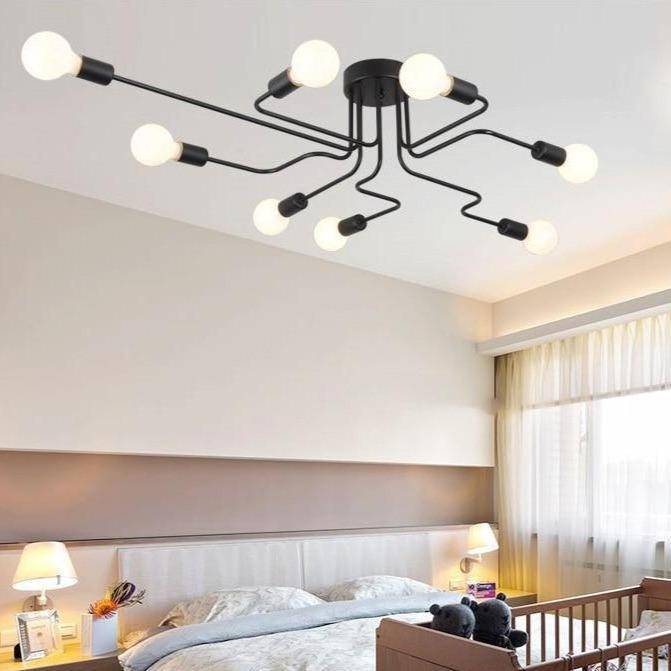 Plafonnier design à LED avec plusieurs bras