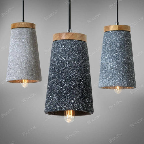 Suspension design LED en ciment style Loft Decor - vue 4 sur 9