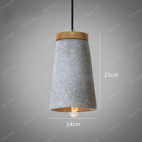 Suspension design LED en ciment style Loft Decor - vue 9 sur 9