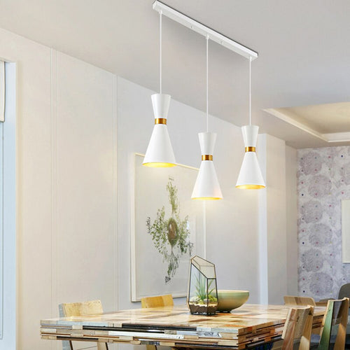 Lustre moderne LED en forme d'horloge métallique Gadea - vue 5 sur 5
