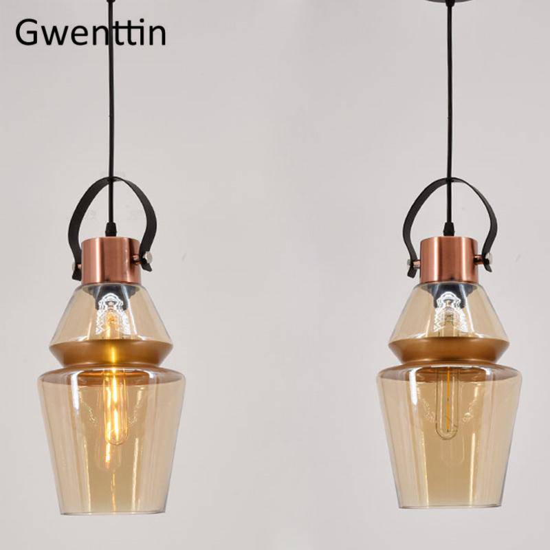 Suspension LED design formes en verre industriel