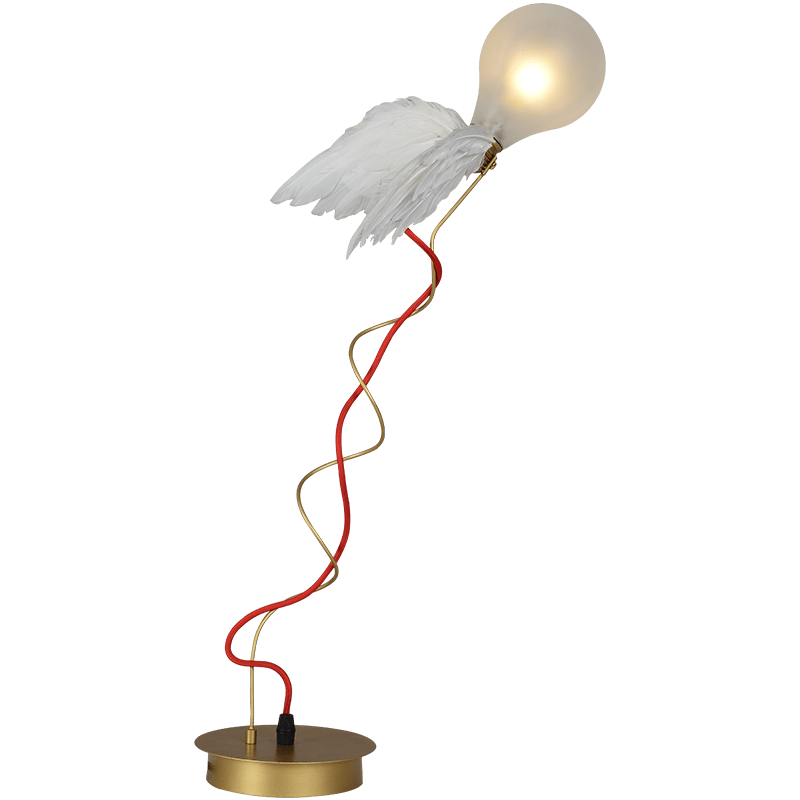 Scandinavian style small bird LED table lamp