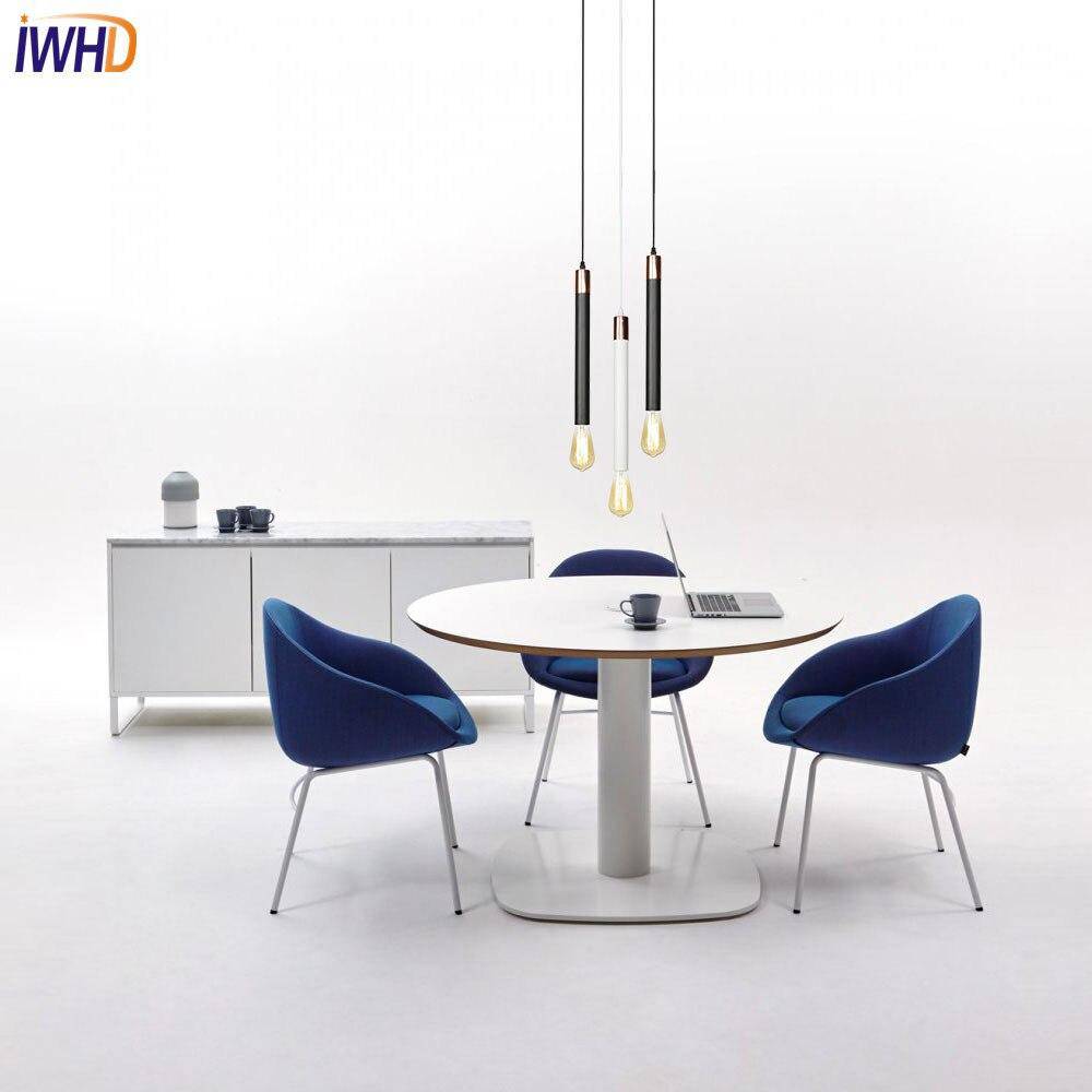 Suspension LED cylindre coloré avec lampe apparente - vue 3 sur 16