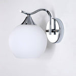Applique murale LED chromé avec boule en verre Creative