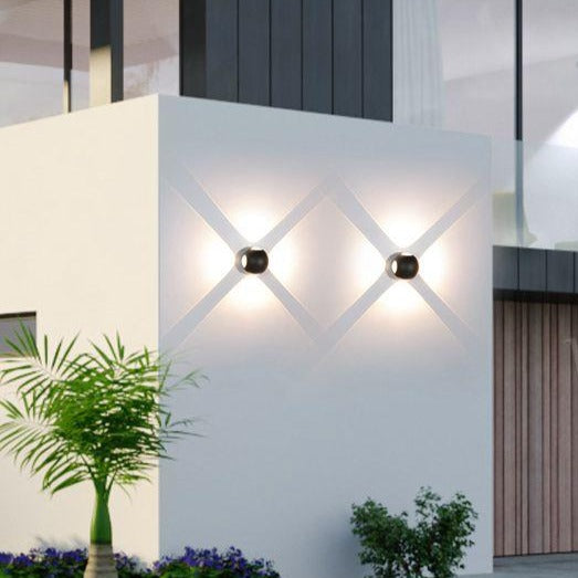 Lámpara de pared design LED circular para exteriores Sammyjo