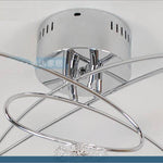 Plafonnier chromé et cristal en aluminium