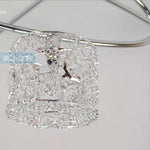 Plafonnier chromé et cristal en aluminium