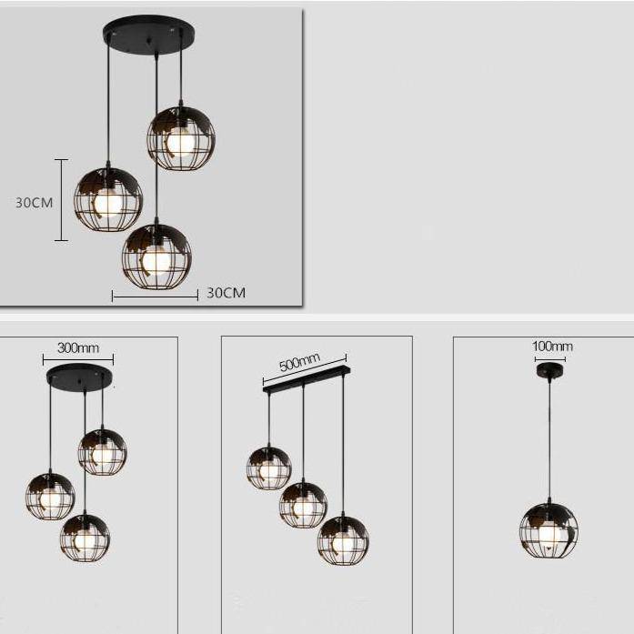 Suspension moderne globe du monde en cage