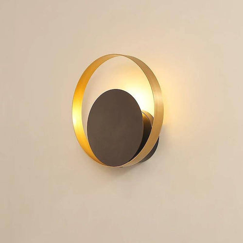 wall lamp design LED round gold and black Modern