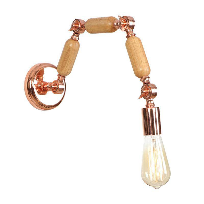 wall lamp wall-mounted design articulated arm pink gold Aisle