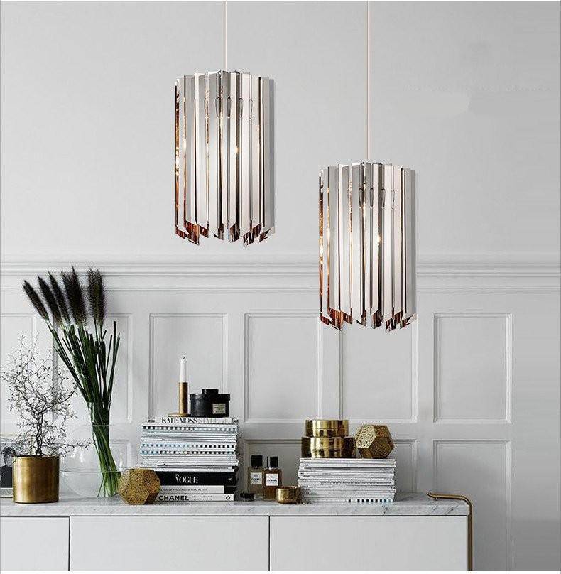 Suspension design en miroir chromé Surface - vue 6 sur 8