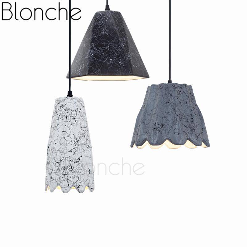 pendant light LED colored ceramic shapes