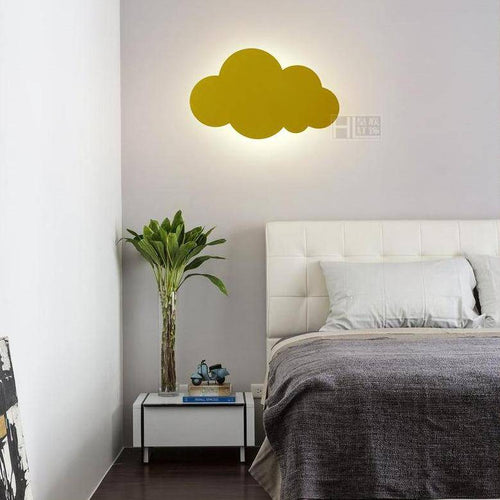 Aplique LED infantil con nube de colores