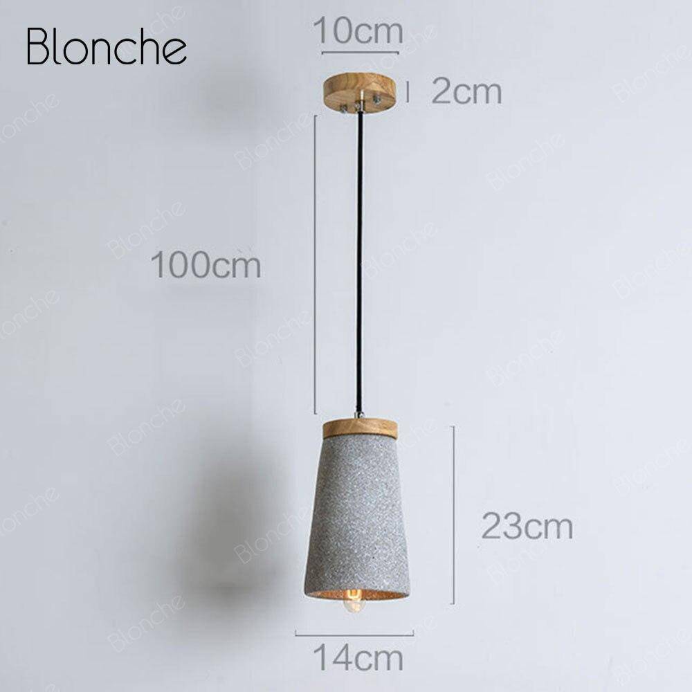 Suspension design LED en ciment style Loft Decor - vue 7 sur 9