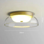 Plafonnier doré rond en verre de plusieurs tailles